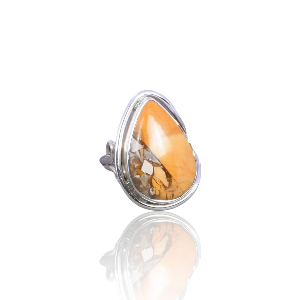 Mookaite Jasber Silver Ring