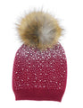 Jeweled Cashmere Pom Beanie