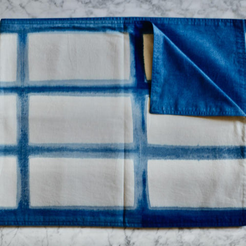 Chechi Rectangle Pattern Shibori Cotton Napkins