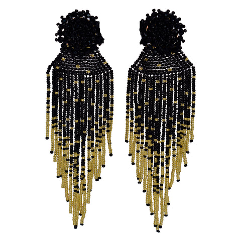 Black Ombre Drop Earrings