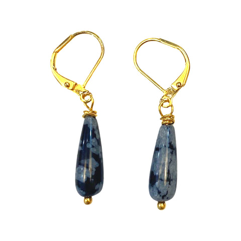 Snowflake Obsidian Earrings