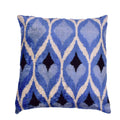 Ikat Shades of Blue 2 Velvet Pillow