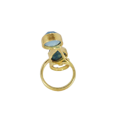 Chalcedony, Crystal Quartz, Apatite Ring.