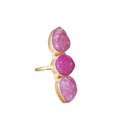 Natural Pink Druzy, Bezel Set Ring.