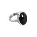 925 Sterling Silver Cabochon Stone Ring
