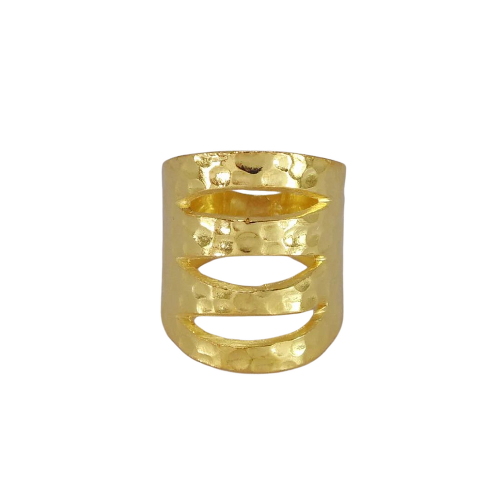 Hammered Gold Plated Ring