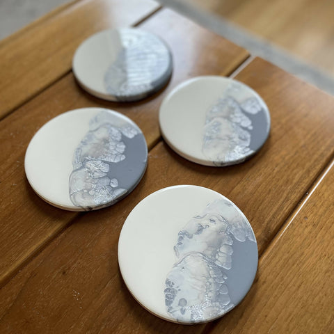 Ivory Round Coaster Set
