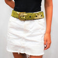 Agave Green Embroidered Belt