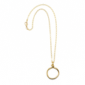 Brass Matte Circle Knot Necklace