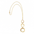 Hammered Brass Circles Necklace