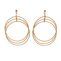 Gold Plated Stainless Steel Triple Hoops