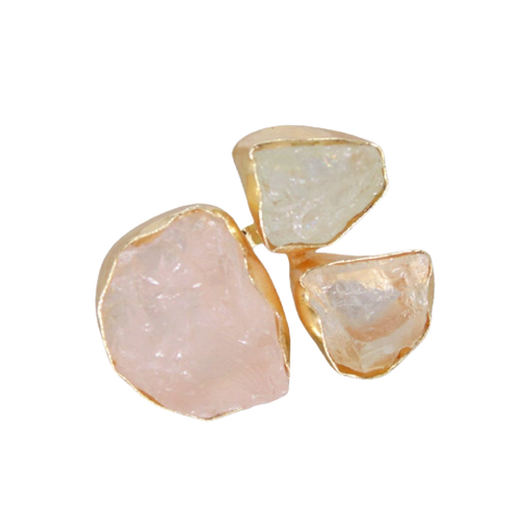 Rose Quartz Multi Stone Ring