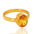 Yellow Citrine Ring