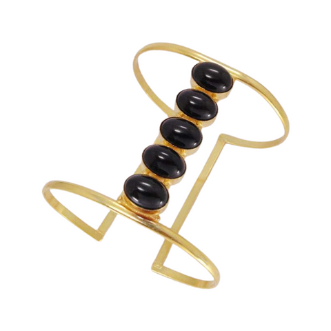 Black Onyx Cuff Bracelet