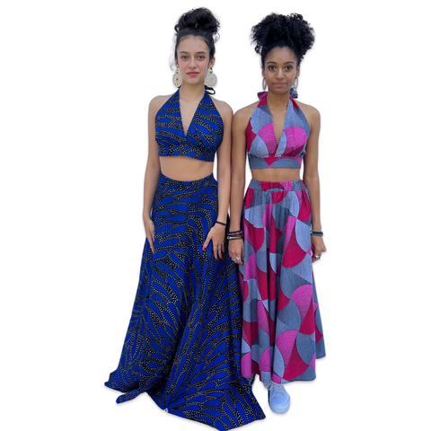 The Chroma Collection Halter Top - Blue and Black