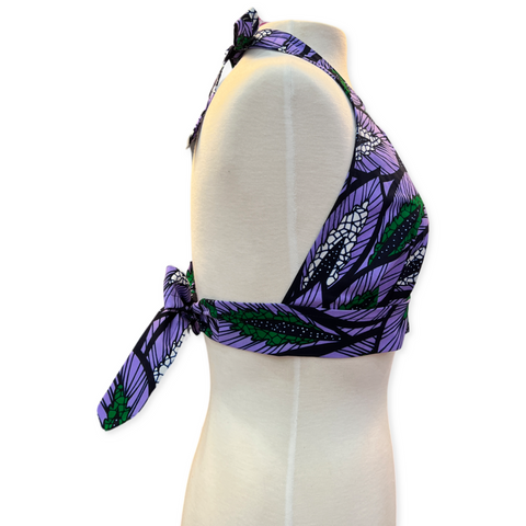 The Chroma Collection Halter Top - Purple Leaf