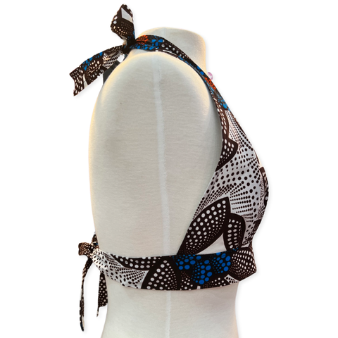 The Chroma Collection Halter Top - Blue Leaf