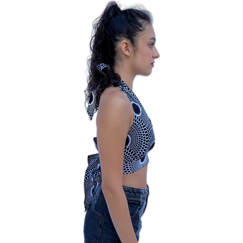 The Chroma Collection Halter Top - Black and White