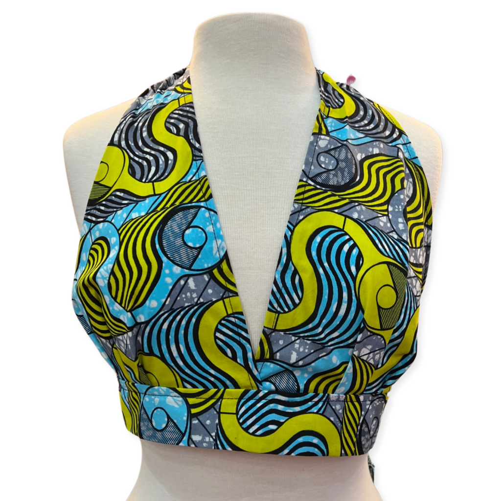 The Chroma Collection Halter Top - Green and Yellow