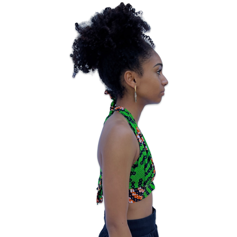 The Chroma Collection Halter Top - Green and Orange