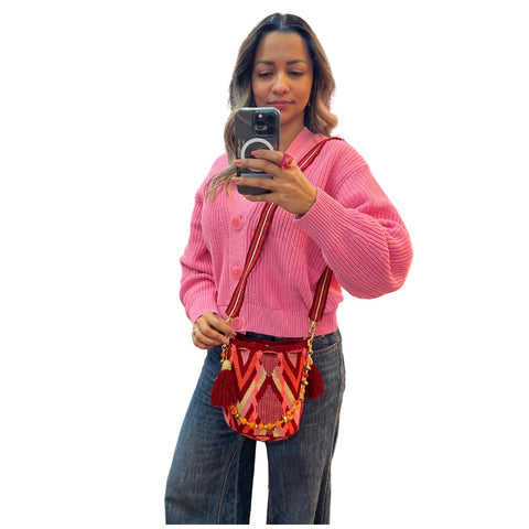 Mini Eris Bucket- Red & Mauve