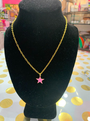 Star Bright Pink Necklace