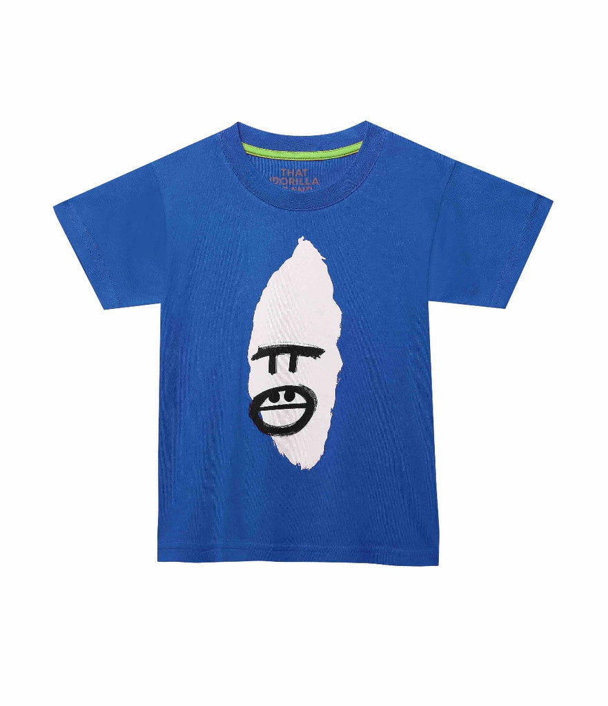 Gorilla Face T-Shirt Blue - Little Ones