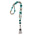 La Luna Beaded Tassel Necklace