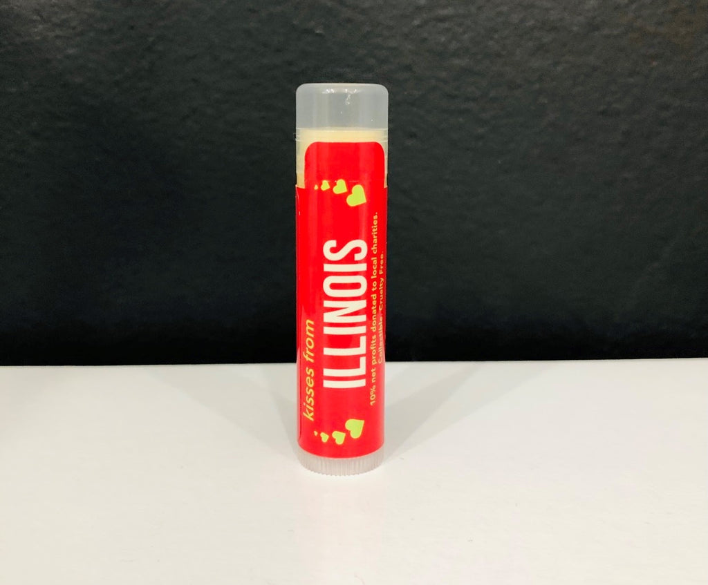 Kisses From Illinois Organic Strawberry Lip Balm (3 Pack)
