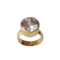 White Cubic Zirconia Round Stone Ring