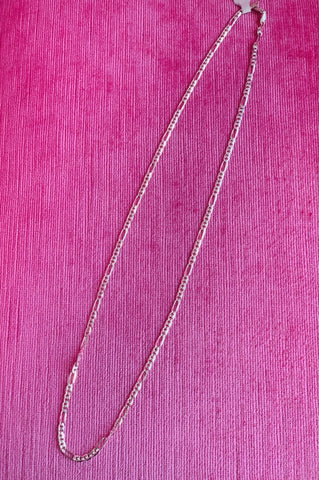 Silver Necklace with Pattern