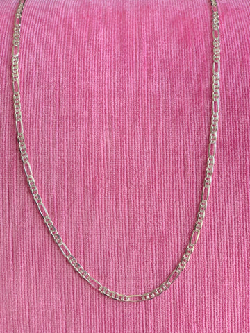 Silver Necklace with Pattern