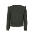 Forest Green Ruffle Knitted Top
