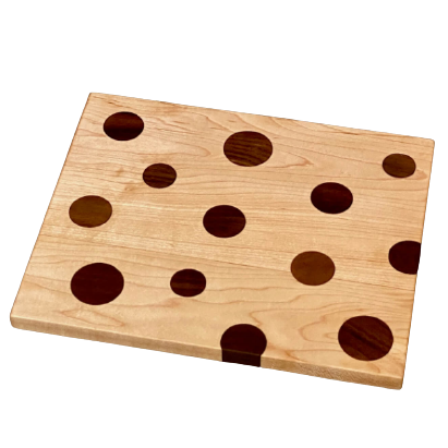 Small Polka Dot Board - Maple with Walnut Dots