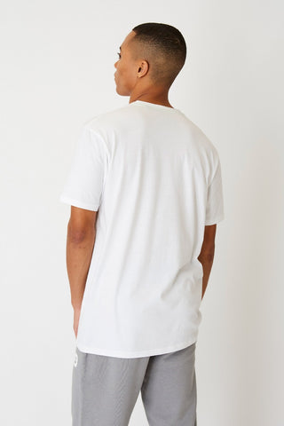Pocket T White V-Neck