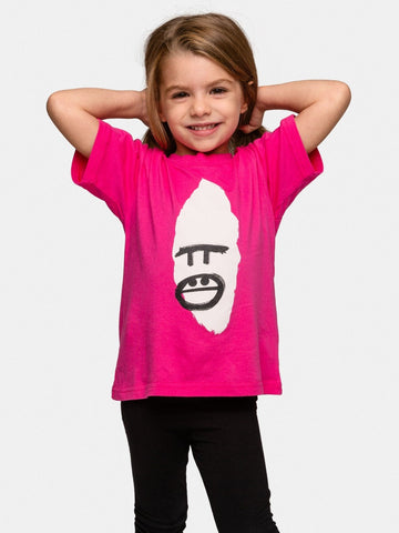 Gorilla Face T-Shirt Pink - Little Ones