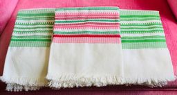 Towel Green Stripe Antigua