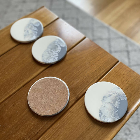 Ivory Round Coaster Set
